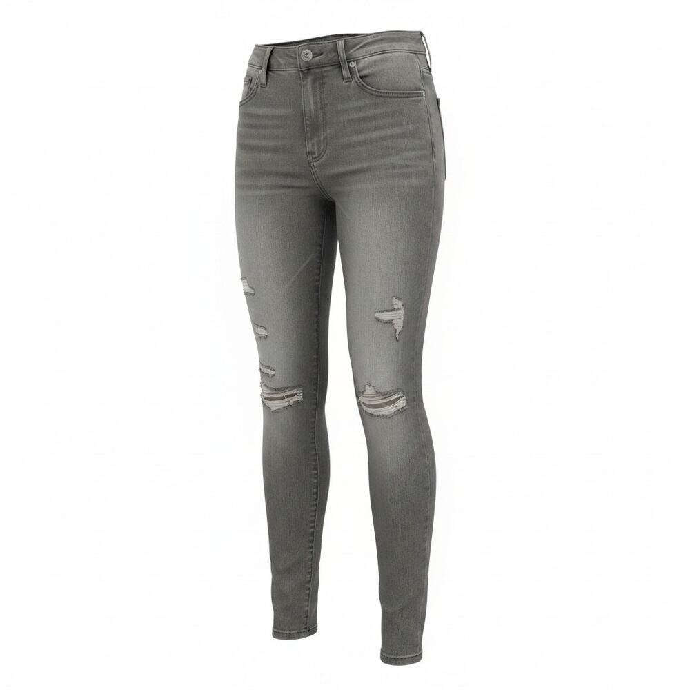 AE Womens Gray Ripped Hi-Rise Jegging Jeans Sz 8